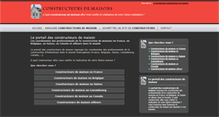 Desktop Screenshot of constructeurs-de-maison.com